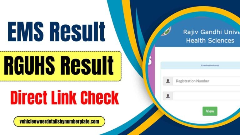 EMS Result 2024: RGUHS Result Direct Link for all Exams