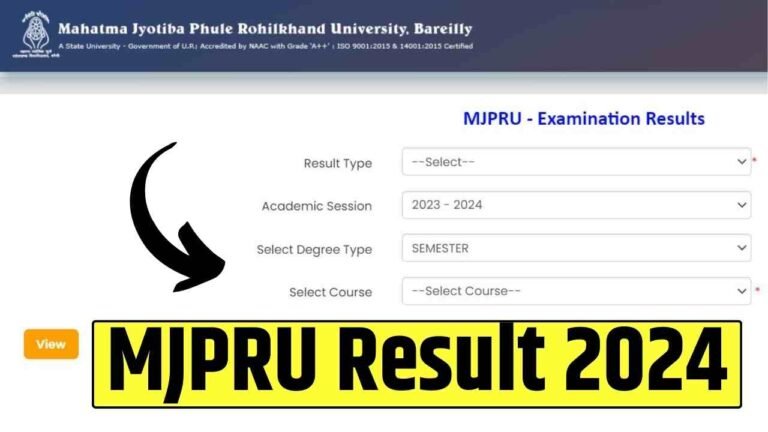 MJPRU Result 2024 OUT at mjpruiums.in; Download UG and PG ODD Semester Marksheet