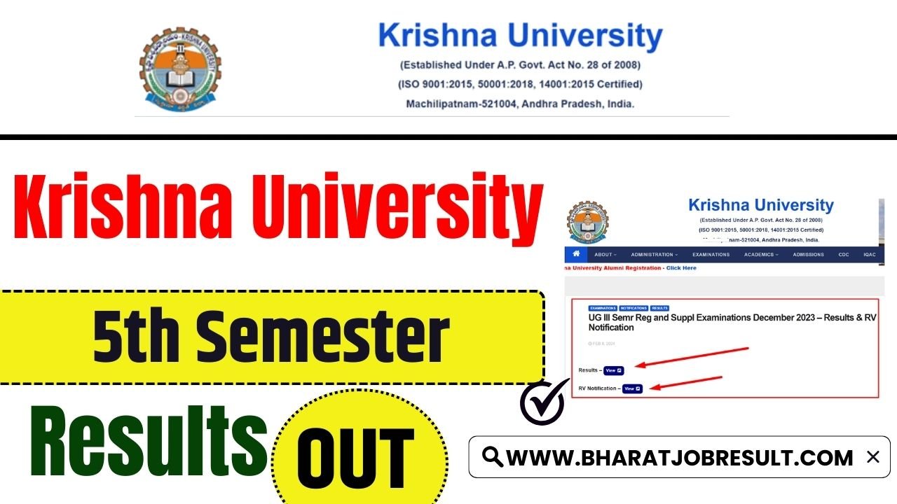 Krishna University 5th Sem Results 2024 (Link OUT) 