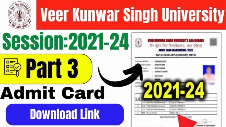 VKSU Part 3 Admit Card 2024 (2021-24) Download Link