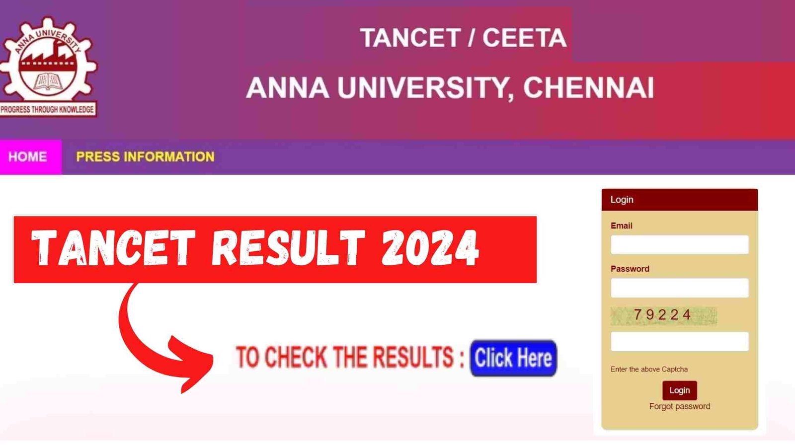 TANCET Result 2024 Link, Download Scorecard, Rank List, Cut Off Marks @ tancet.annauniv.edu