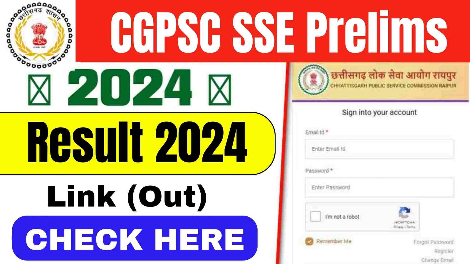 CGPSC SSE Prelims Result 2024 Link (Out) Download Cut Off Marks, Merit List @ www.psc.cg.gov.in