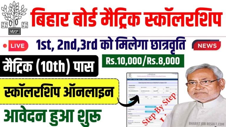 Bihar Board 10th Pass Scholarship 2024 | Bihar Board Matric Pass Scholarship 2024 Online Apply